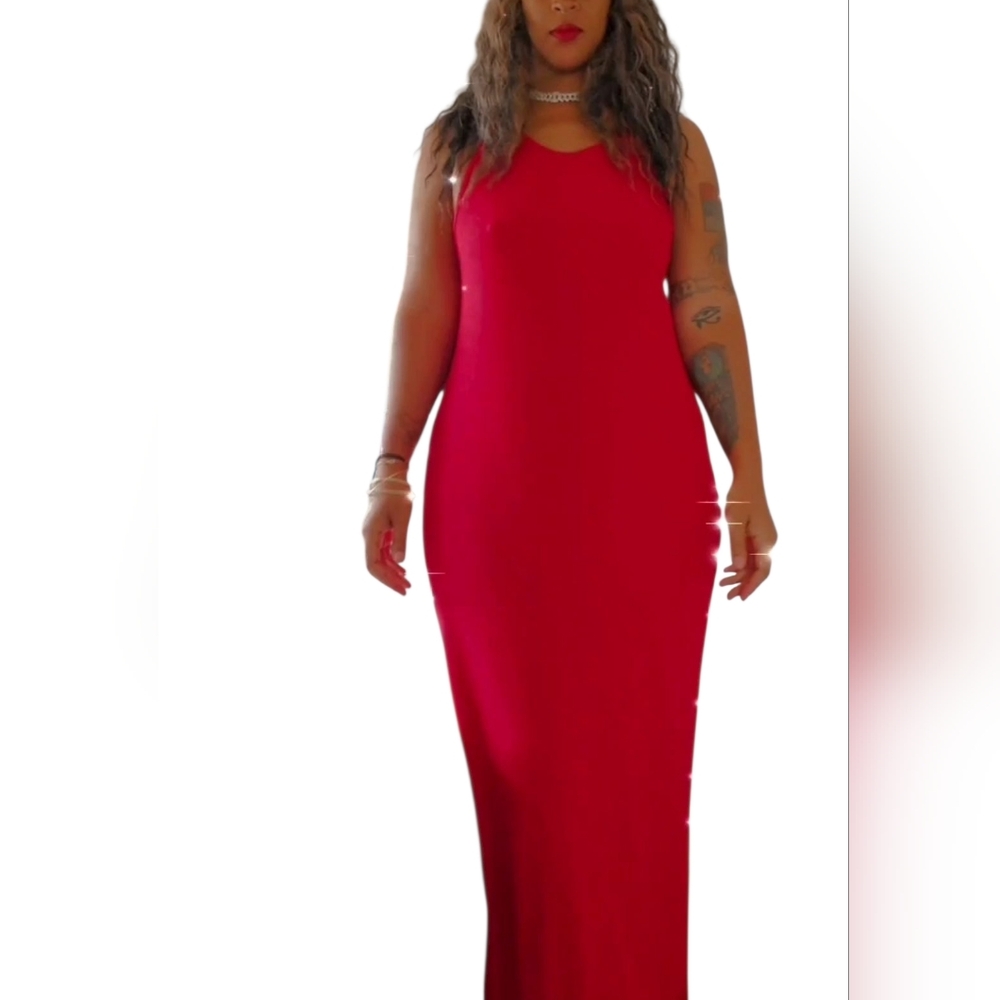 Express Red Maxi Dress